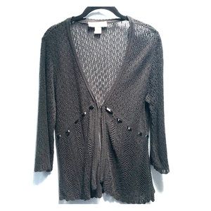KIKIT Maurice Sasson Black Knit Cardigan‎
